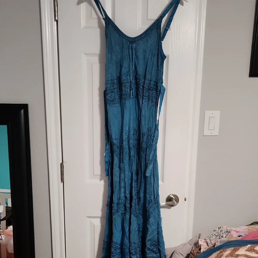 Akiko Elegant Blue Maxi Dress - Picture 1 of 3